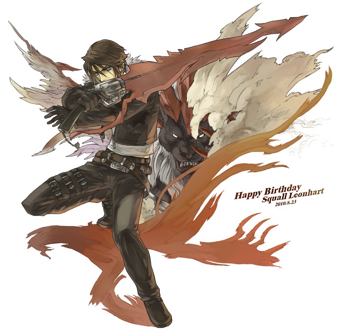 squall leonhart and griever (final fantasy and 1 more) drawn by hinokami