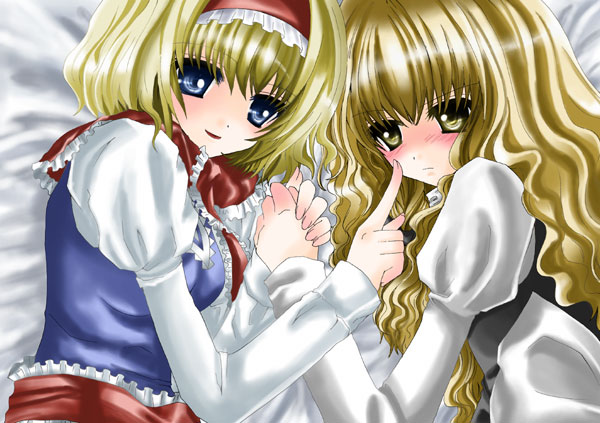 kirisame marisa and alice margatroid (touhou) drawn by nanase_nao