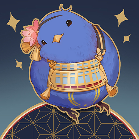mikazuki munechika (touken ranbu) drawn by qing_ye_(saxia32)