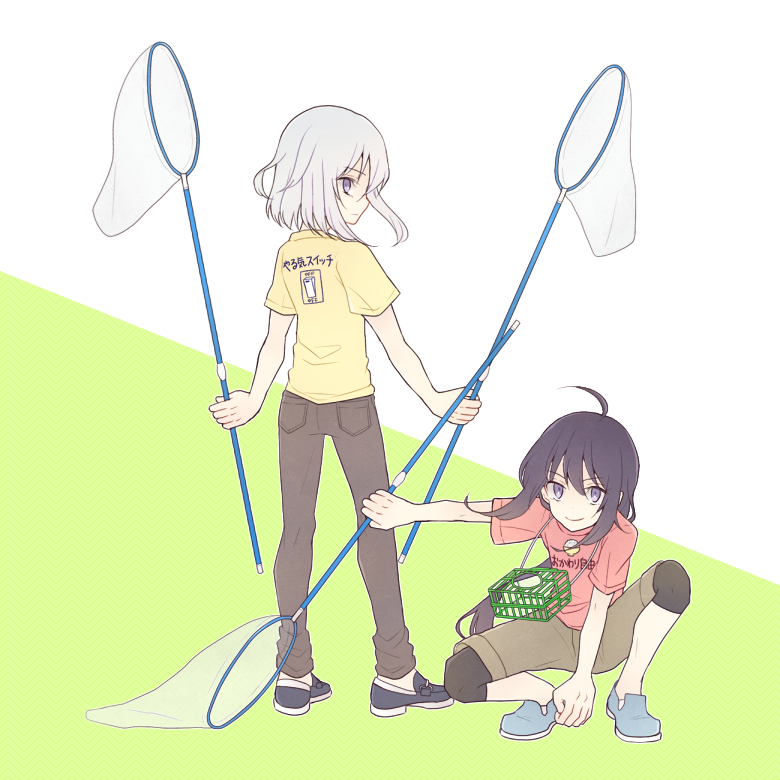 namazuo toushirou and honebami toushirou (touken ranbu) drawn by l_a_n_a