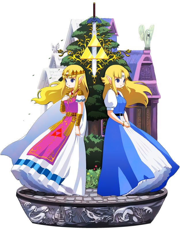 link, princess zelda, ganon, din, nayru, and 1 more (the legend of zelda and 1 more) drawn by irihi
