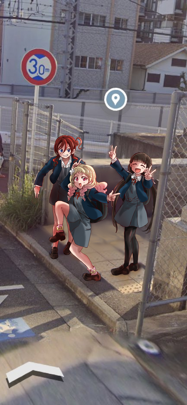 yoneme mei, onitsuka natsumi, and sakurakoji kinako (love live! and 1 more) drawn by unya
