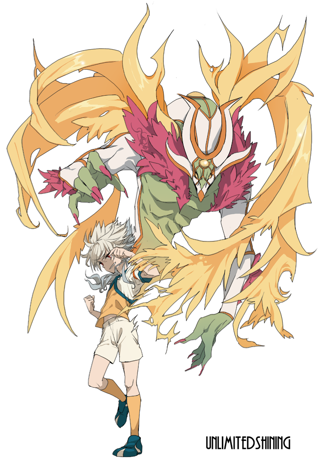 hakuryuu and seijuu shining dragon (inazuma eleven and 1 more) drawn by piyokoro