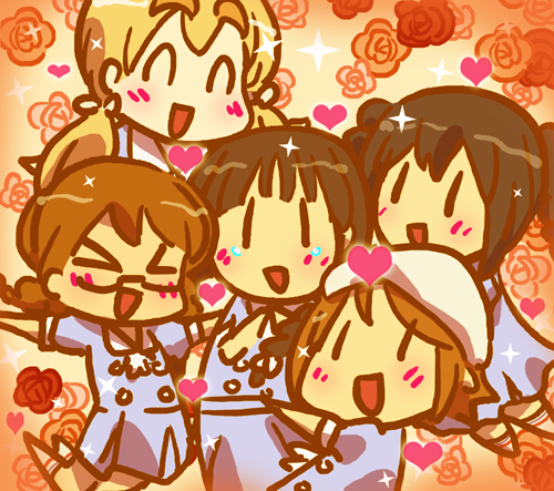 akiyama mio, nakano azusa, hirasawa yui, tainaka ritsu, and kotobuki tsumugi (k-on! and 1 more) drawn by gyouzaaki
