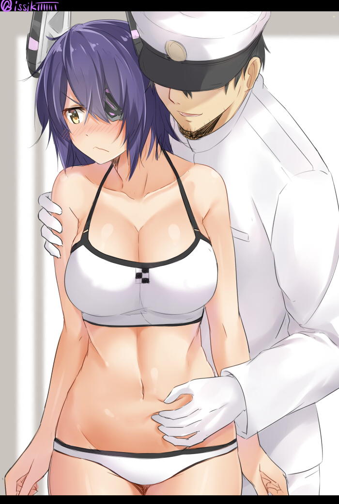 admiral and tenryuu (kantai collection) drawn by isshiki_(ffmania7)