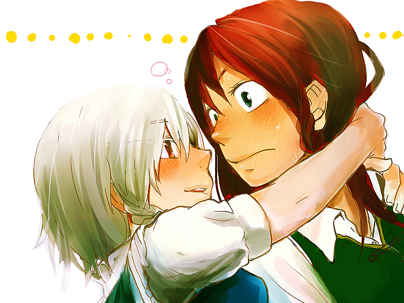 izayoi sakuya and hong meiling (touhou) drawn by kyouno