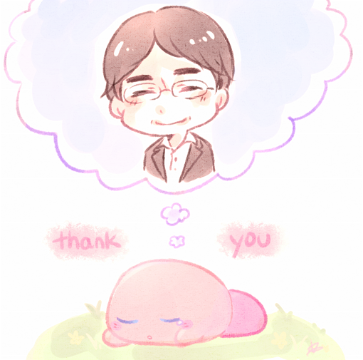 kirby and iwata satoru (real life and 1 more)