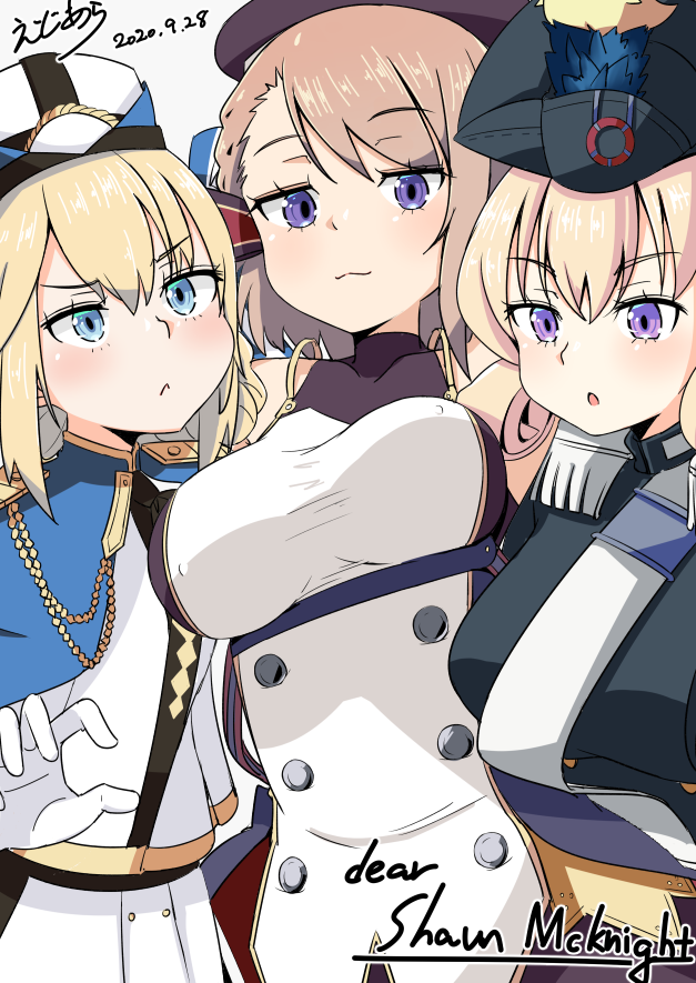 z23, carabiniere, and hardy (azur lane) drawn by edoara