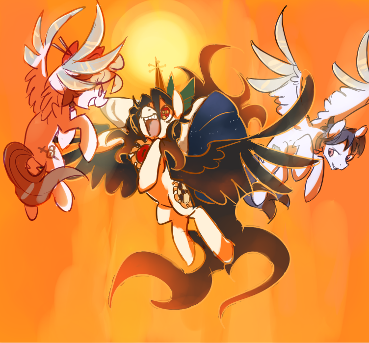 reiuji utsuho (original and 3 more) drawn by supahbeefcakes