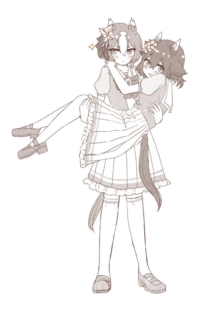 sakura chiyono o and yaeno muteki (umamusume) drawn by bukeo