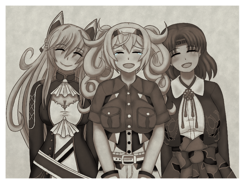 gambier bay, chiyoda, and glorious (kantai collection and 1 more) drawn by chibiosaka