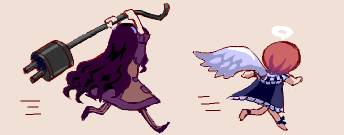 hardgore alice and minael (mahou shoujo ikusei keikaku and 1 more) drawn by hayanye