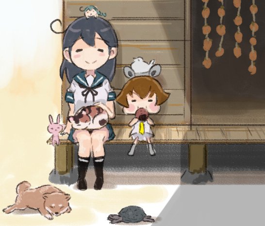 ushio, yukikaze, and fairy (kantai collection) drawn by saiguchi_otoufu