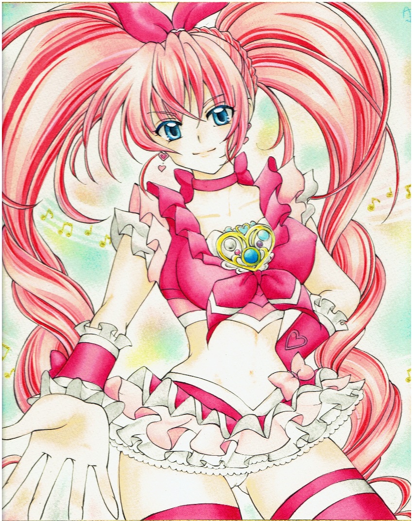 houjou hibiki and cure melody (precure and 1 more) drawn by inunekochan