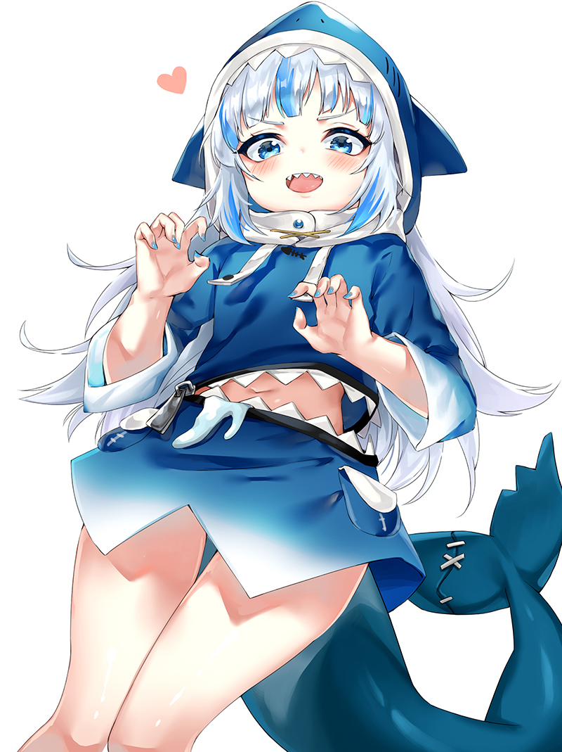 gawr gura (hololive and 1 more) drawn by picter