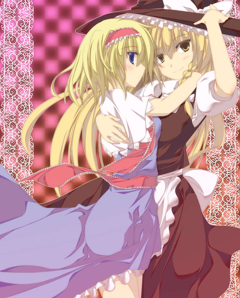 kirisame marisa and alice margatroid (touhou) drawn by sakurame