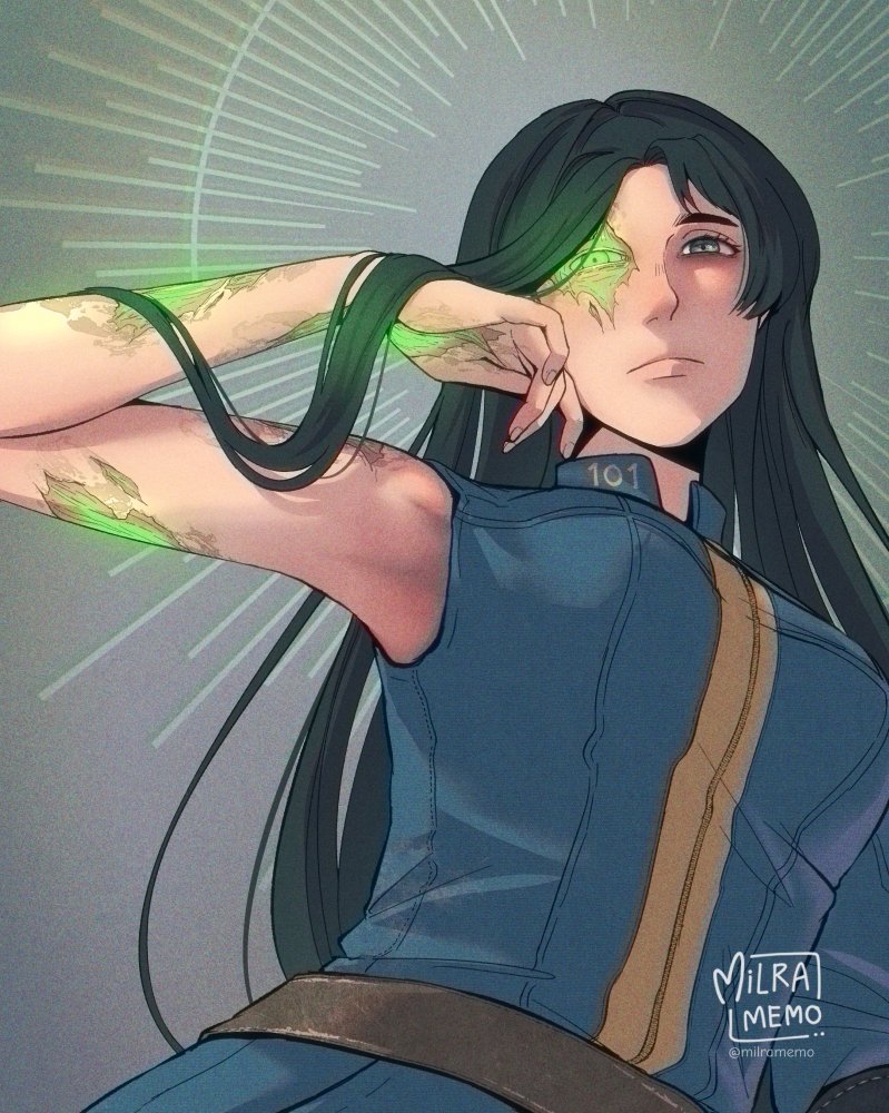 lone wanderer and clarity jade (fallout and 1 more) drawn by milramemo