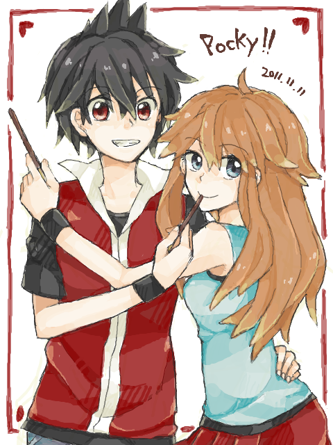 red and green (pokemon and 1 more) drawn by nagase_(tegaki)