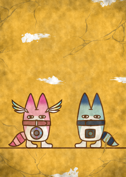lucky beast and lucky beast type 3 (kemono friends) drawn by kita_(7kita)