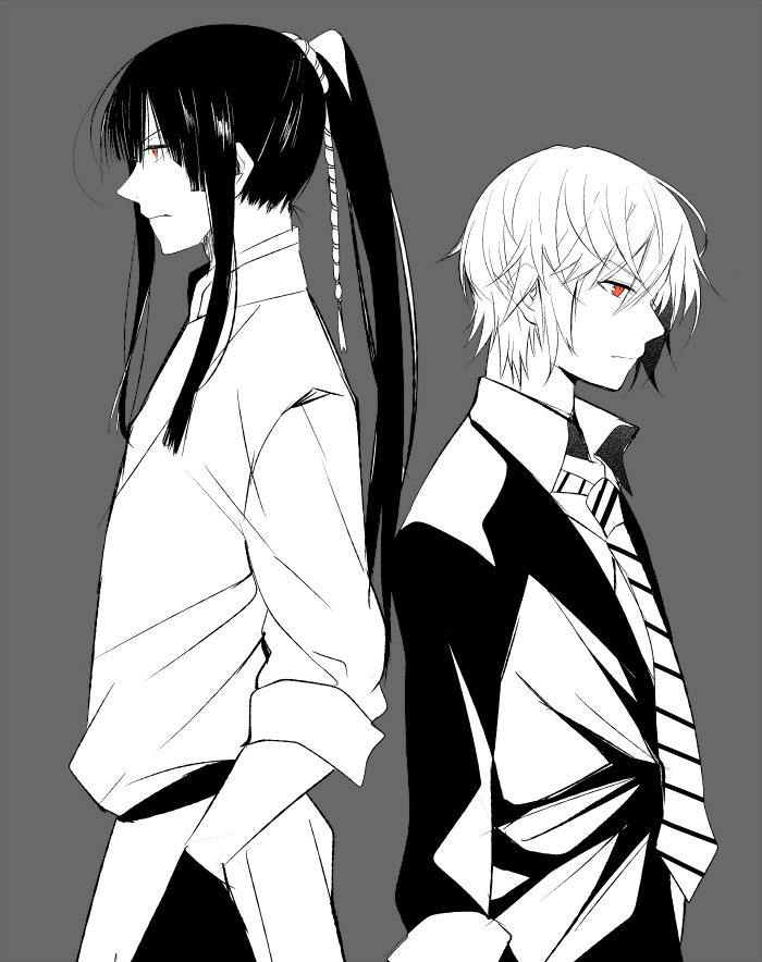 allen walker and kanda yuu (d.gray-man) drawn by kinatsu_souju