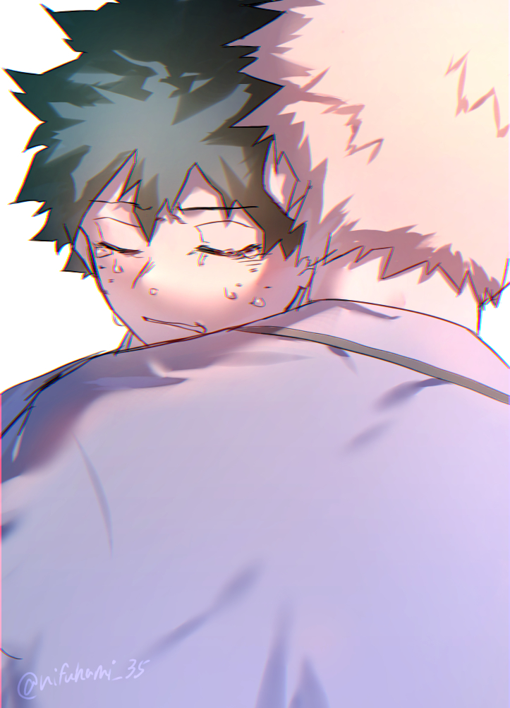 midoriya izuku and bakugou katsuki (boku no hero academia) drawn by cut_(nifuhami_35)
