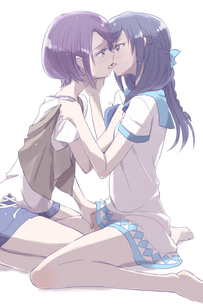 hishikawa rikka and kenzaki makoto (precure and 1 more) drawn by sioagya