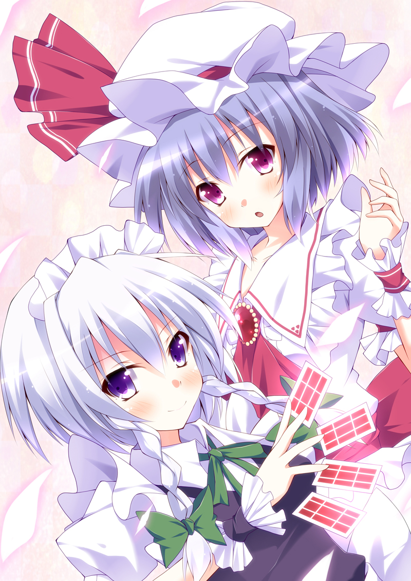 remilia scarlet and izayoi sakuya (touhou) drawn by kurono_yuzuko