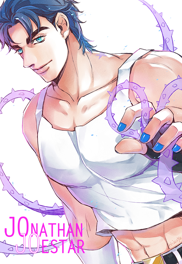jonathan joestar and hermit purple (jojo no kimyou na bouken and 1 more) drawn by hatoyama_itsuru