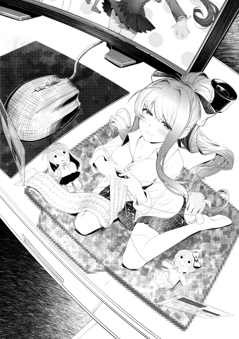 monika, natsuki, yuri, and sayori (doki doki literature club) drawn by cluseller