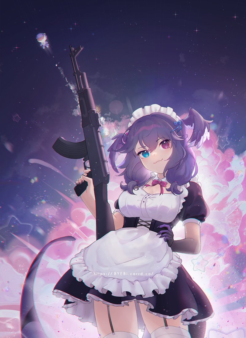 selen tatsuki and dragoon (nijisanji and 1 more) drawn by byebi