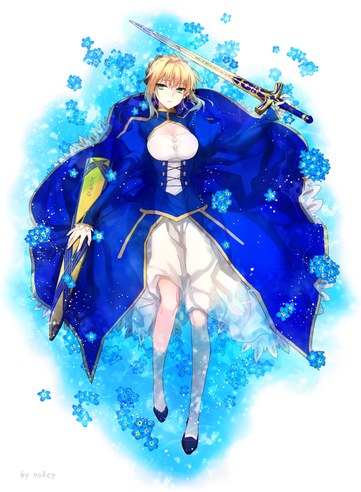 artoria pendragon and saber (fate and 1 more) drawn by xingna