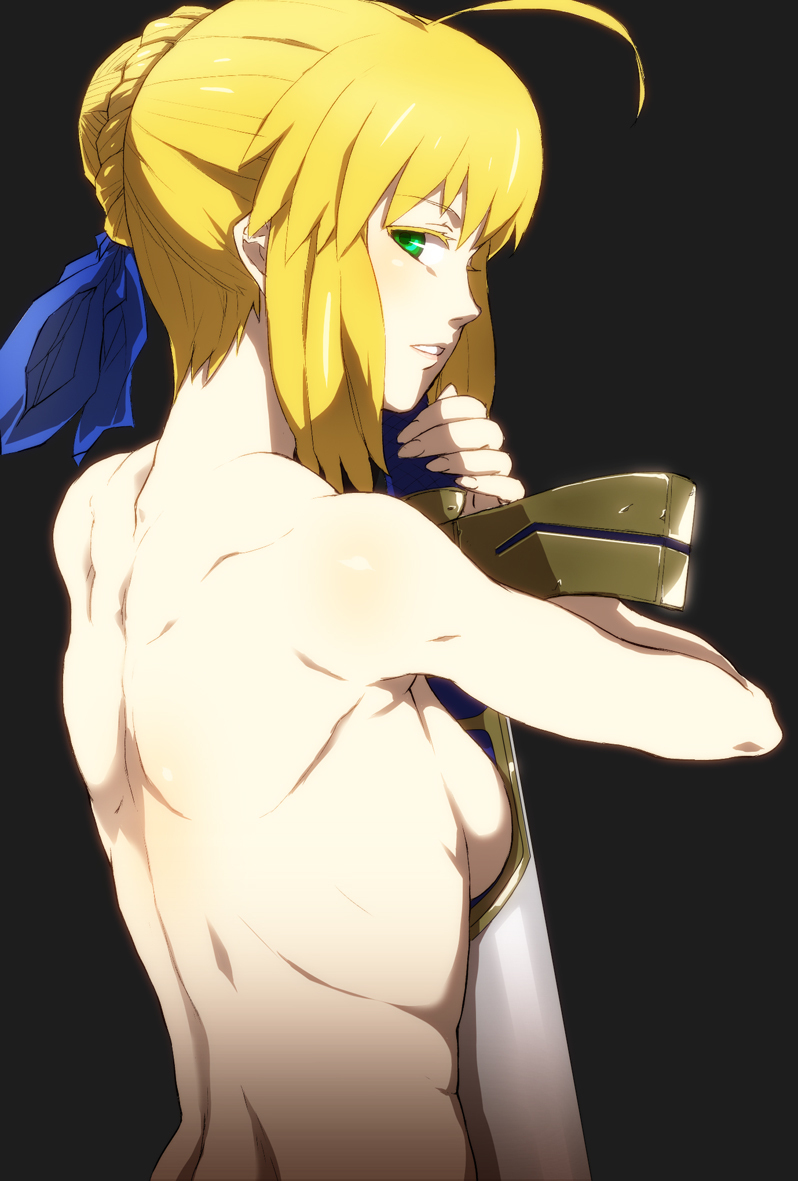 artoria pendragon and saber (fate and 1 more) drawn by hamushima