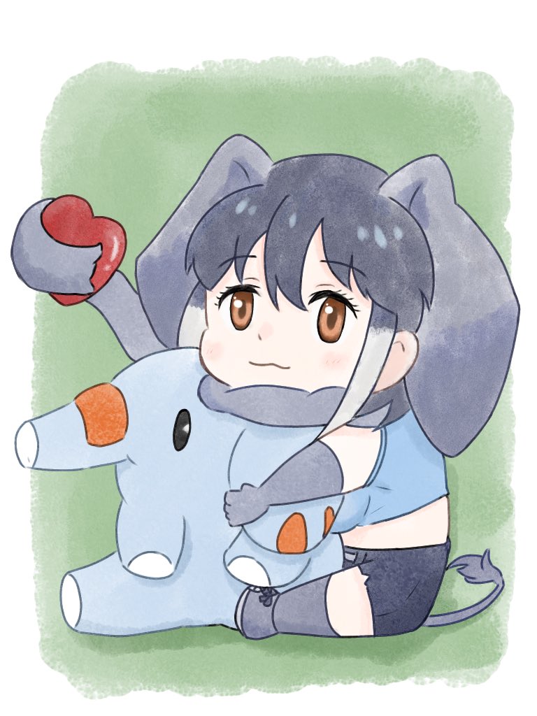 phanpy and african elephant (pokemon and 1 more) drawn by omochi333