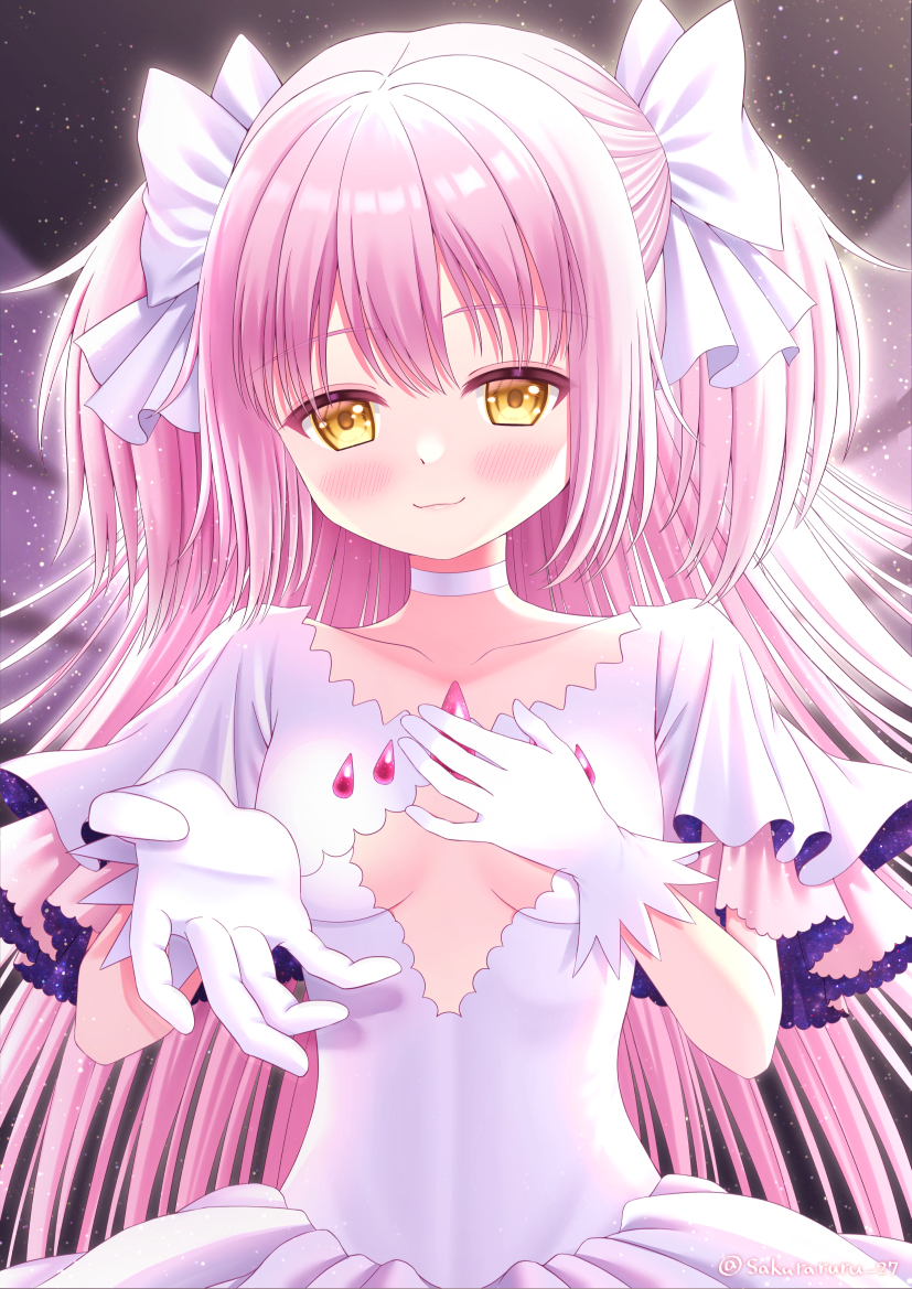 kaname madoka and ultimate madoka (mahou shoujo madoka magica) drawn by ruppo_mi