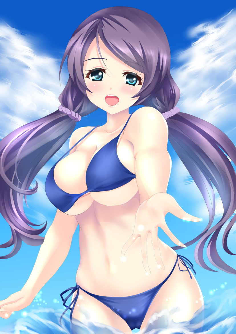 tojo nozomi (love live! and 1 more) drawn by ponytail_korosuke