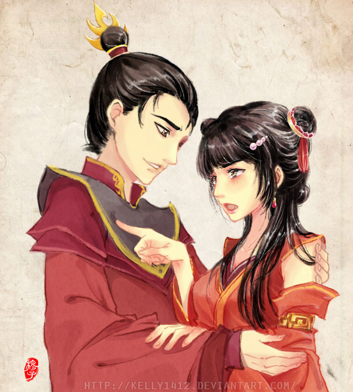 zuko and mai (avatar legends and 1 more) drawn by kellylee