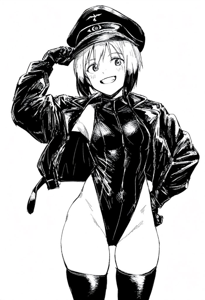 erica hartmann (world witches series and 1 more) drawn by kobasan_(kobayashi3biker)
