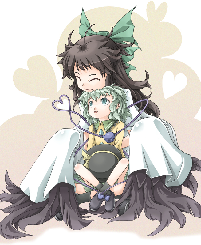komeiji koishi and reiuji utsuho (touhou) drawn by marujin