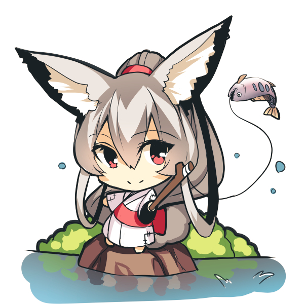 silver fox girl (original) drawn by yuuji_(yukimimi)