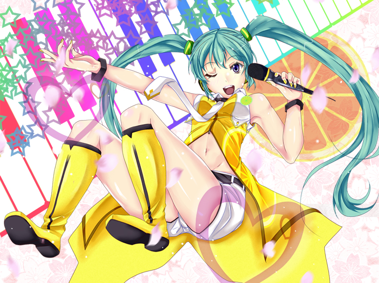 hatsune miku (vocaloid and 3 more) drawn by oimari