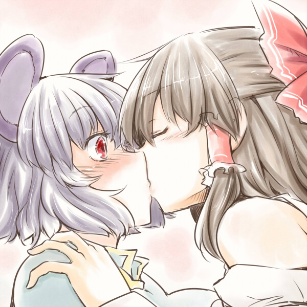 hakurei reimu and nazrin (touhou) drawn by dra_(area-s)