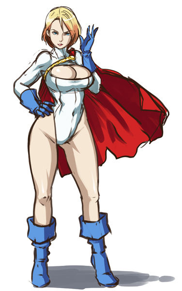 power girl (dc comics and 1 more) drawn by butcha-u
