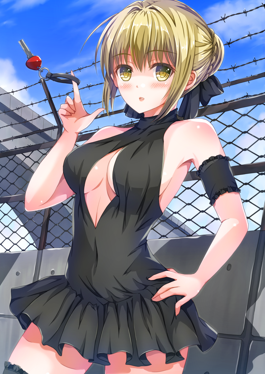 artoria pendragon and saber alter (fate and 1 more) drawn by hoshimaemi