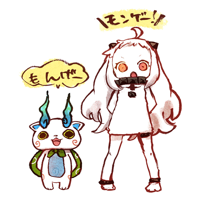 northern ocean princess and komasan (kantai collection and 1 more) drawn by shinryou_rei