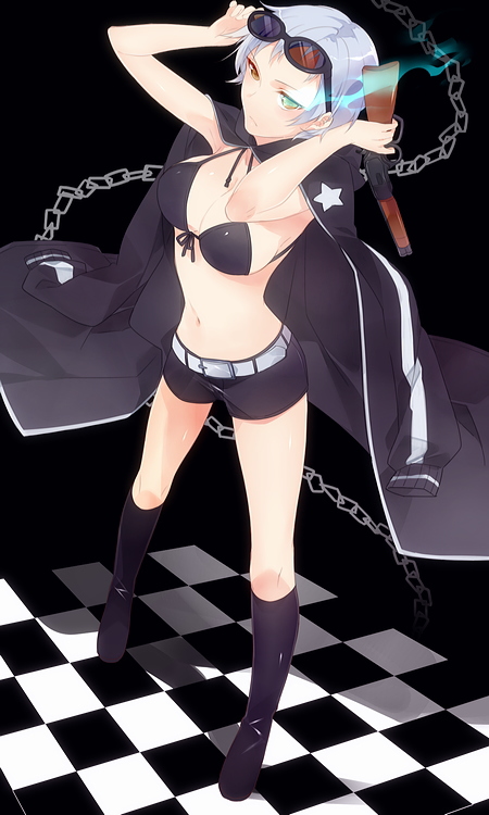 black rock shooter and ushiromiya kyrie (umineko no naku koro ni and 1 more) drawn by towa1