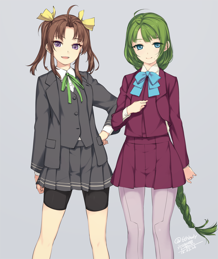 kagerou and yuugumo (kantai collection) drawn by rokuwata_tomoe