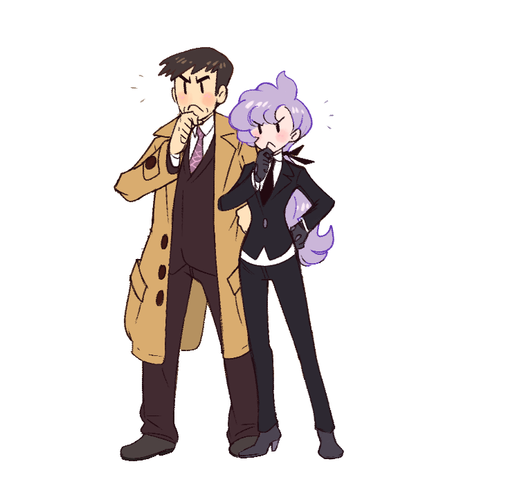 anabel and looker (pokemon and 1 more) drawn by vergolophus