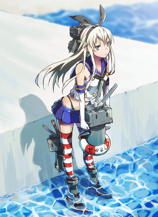 shimakaze and rensouhou-chan (kantai collection) drawn by yuruya_(emlot)