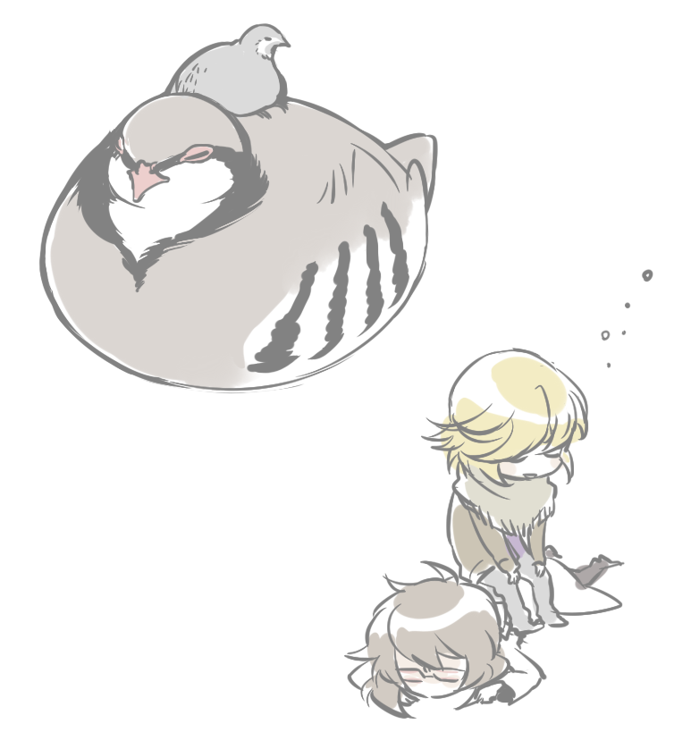 iwamine shuu and nanaki kazuaki (hatoful kareshi) drawn by damurushi