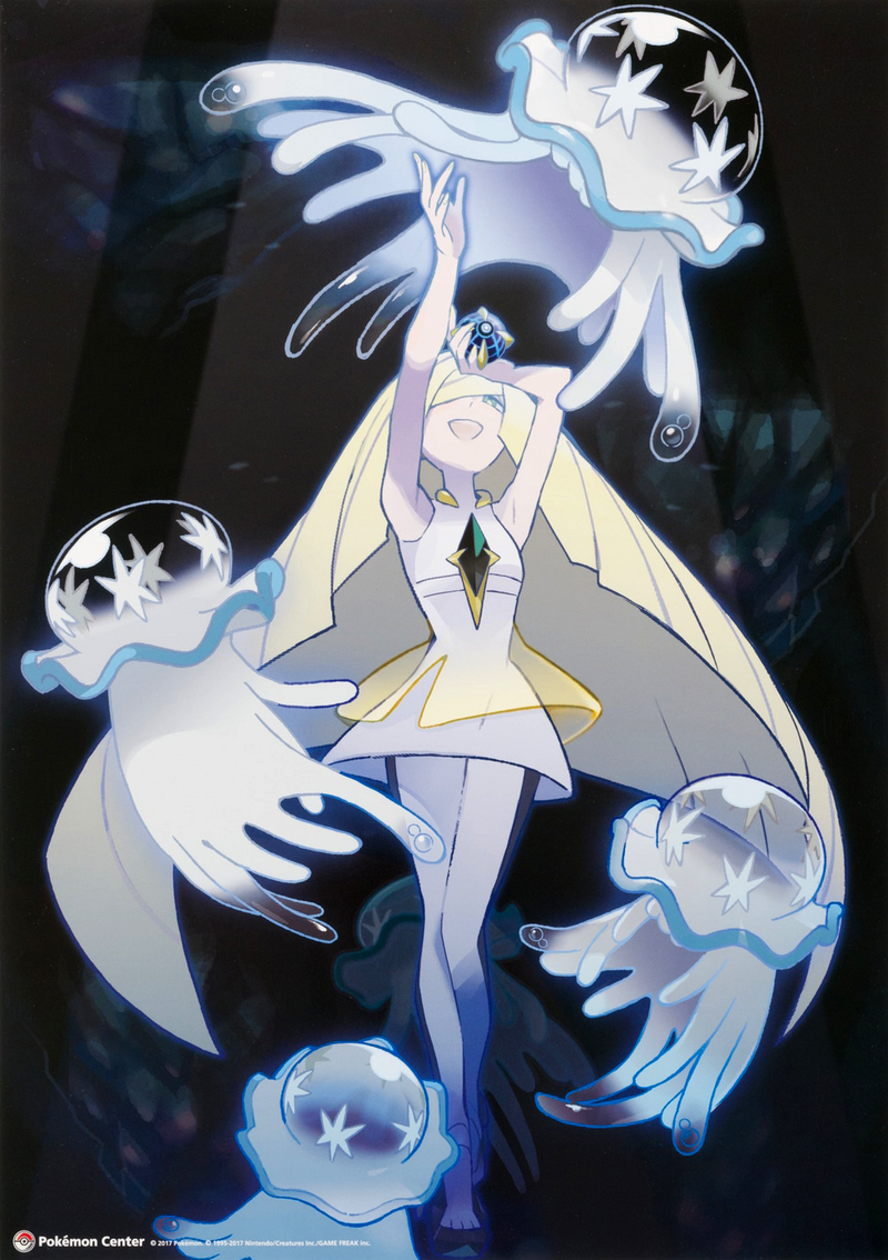 lusamine and nihilego (pokemon and 1 more) drawn by mizutani_megumi